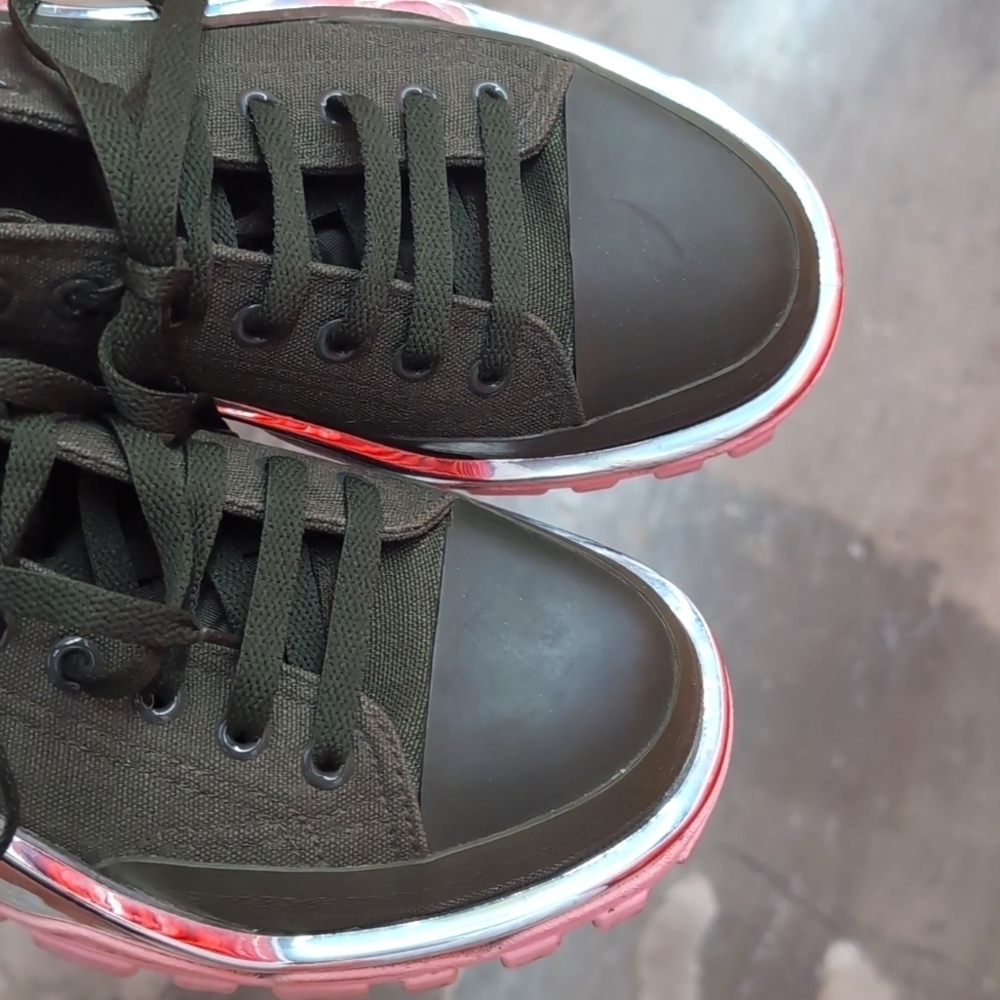 Raf Simons Adidas Runner Green Pink Chrome Sneakers US Men's 6 - Picture 4 of 10